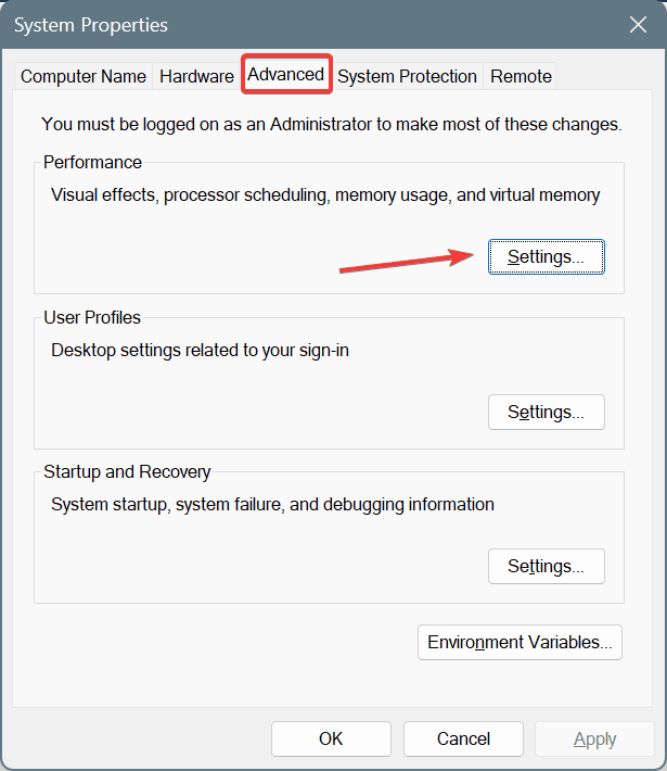 Параметры производительности