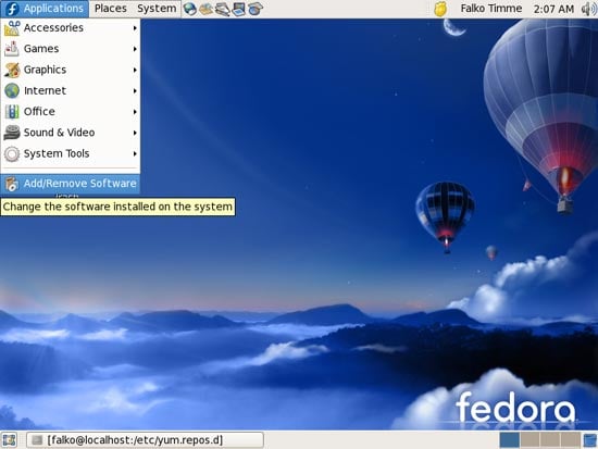Установка VMware Server на Fedora 7