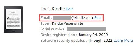 Remember your Kindle email address.