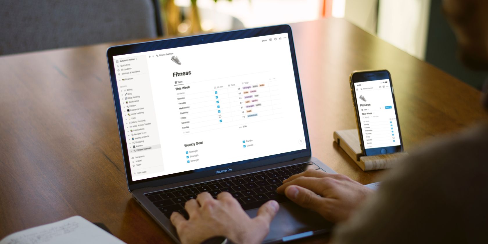 Трекер фитнеса в Notion: создать и настроить