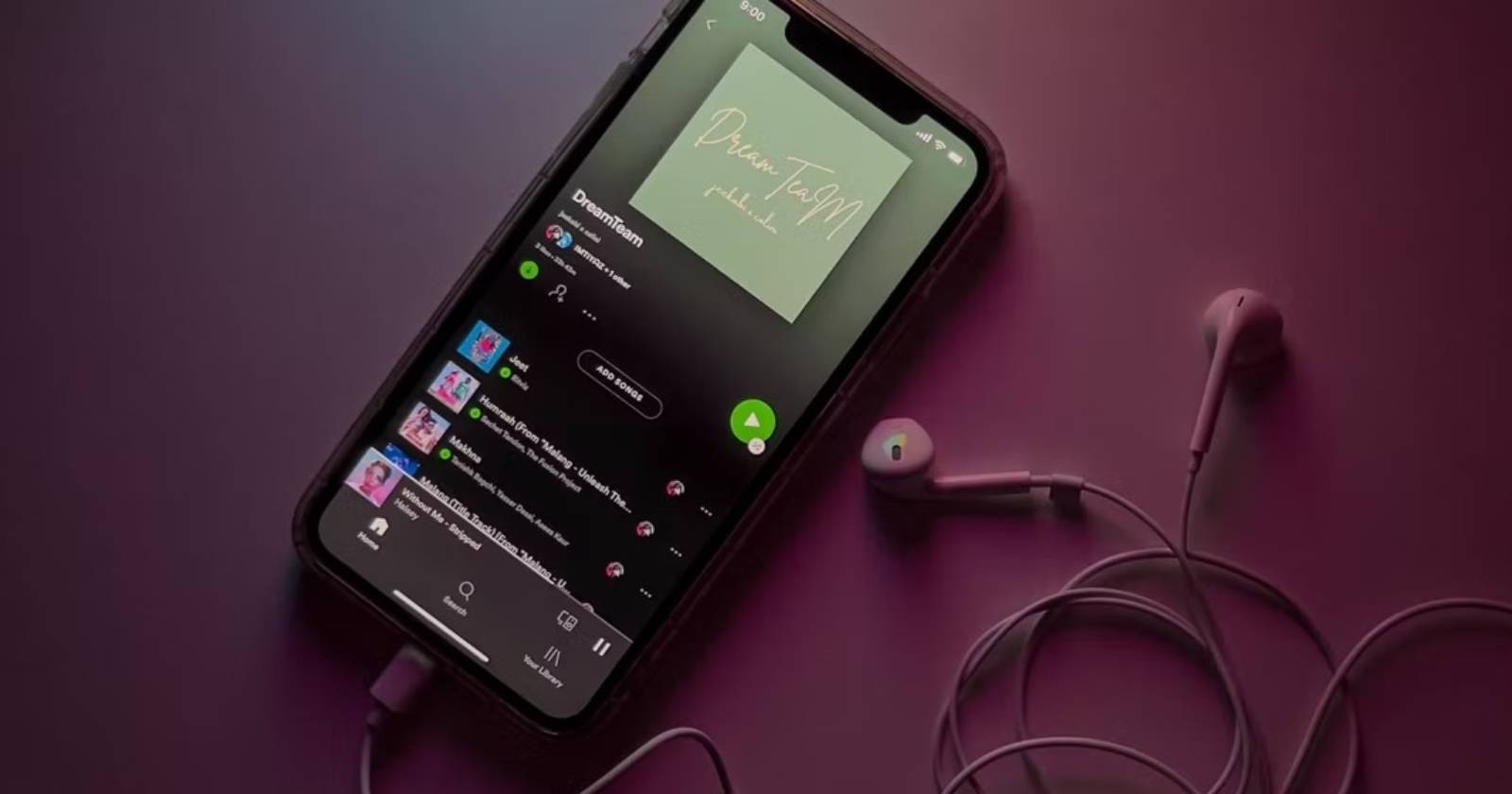 Приложение Spotify на iPhone