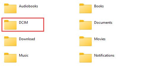 Папка DCIM в файловой системе Android