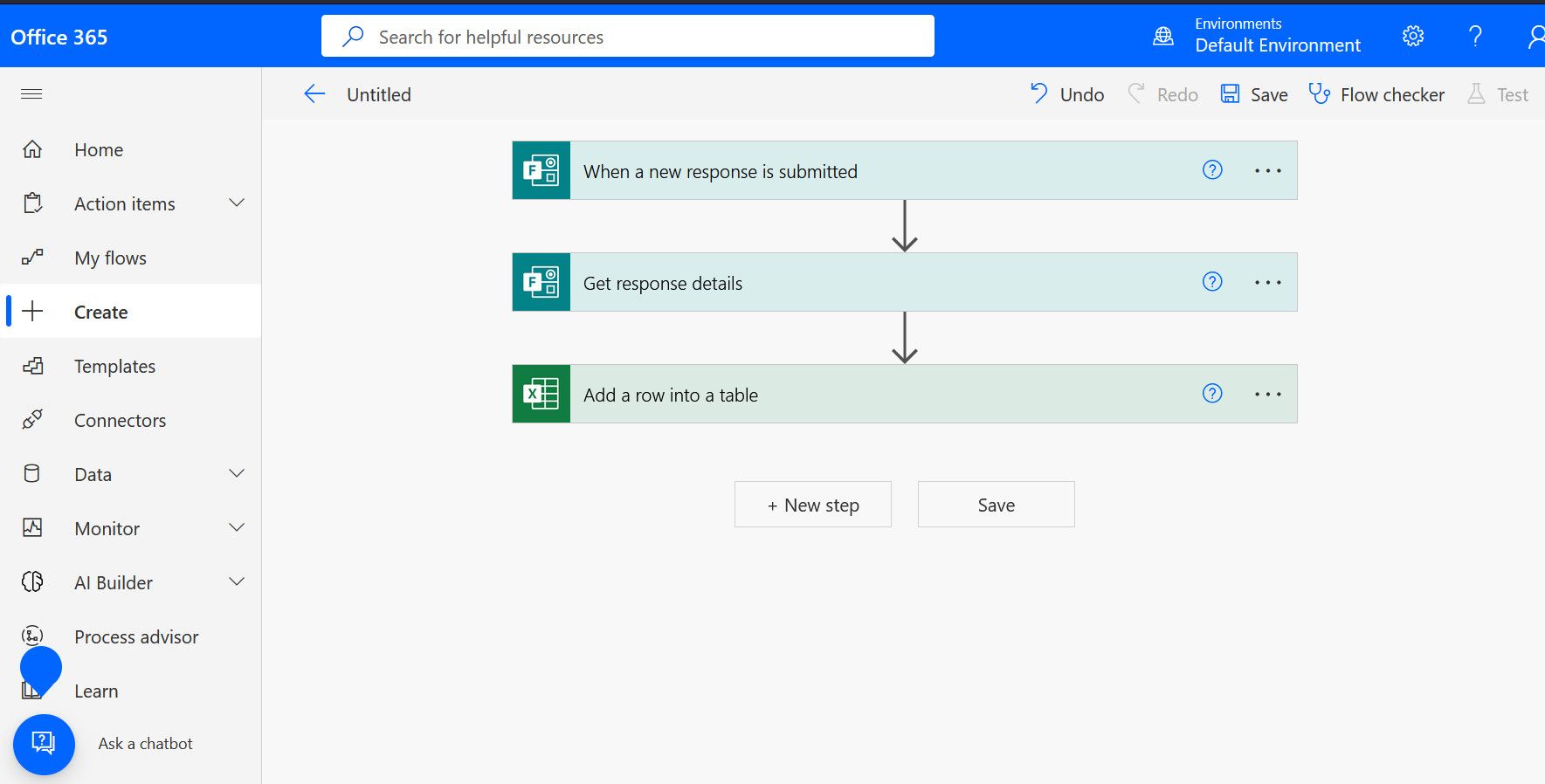 Сохранение потока в Power Automate