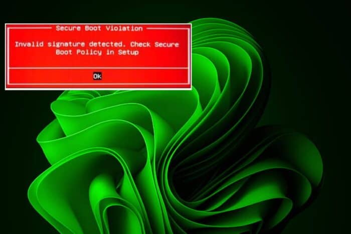 Как исправить SECURE_BOOT_VIOLATION 0x00000145