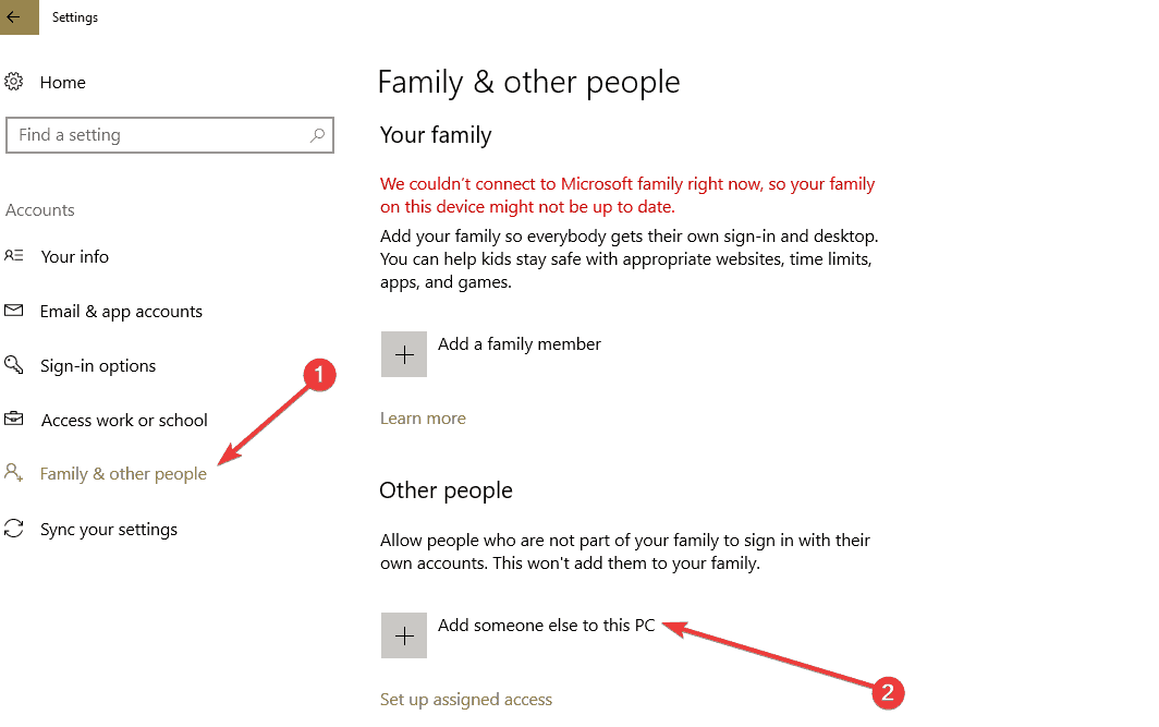 Создание нового учётного записанного Windows