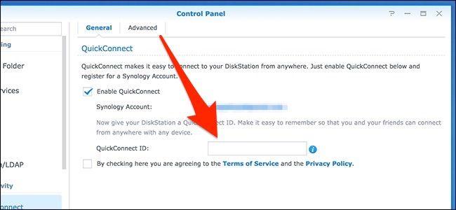 Подтверждение соглашения об условиях и применение настроек QuickConnect