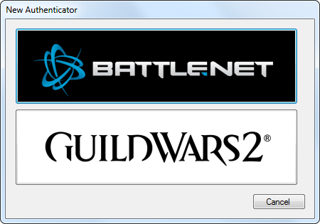 Окно WinAuth с добавлением сервиса