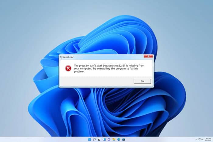 Как исправить ошибку: отсутствует cncs32.dll