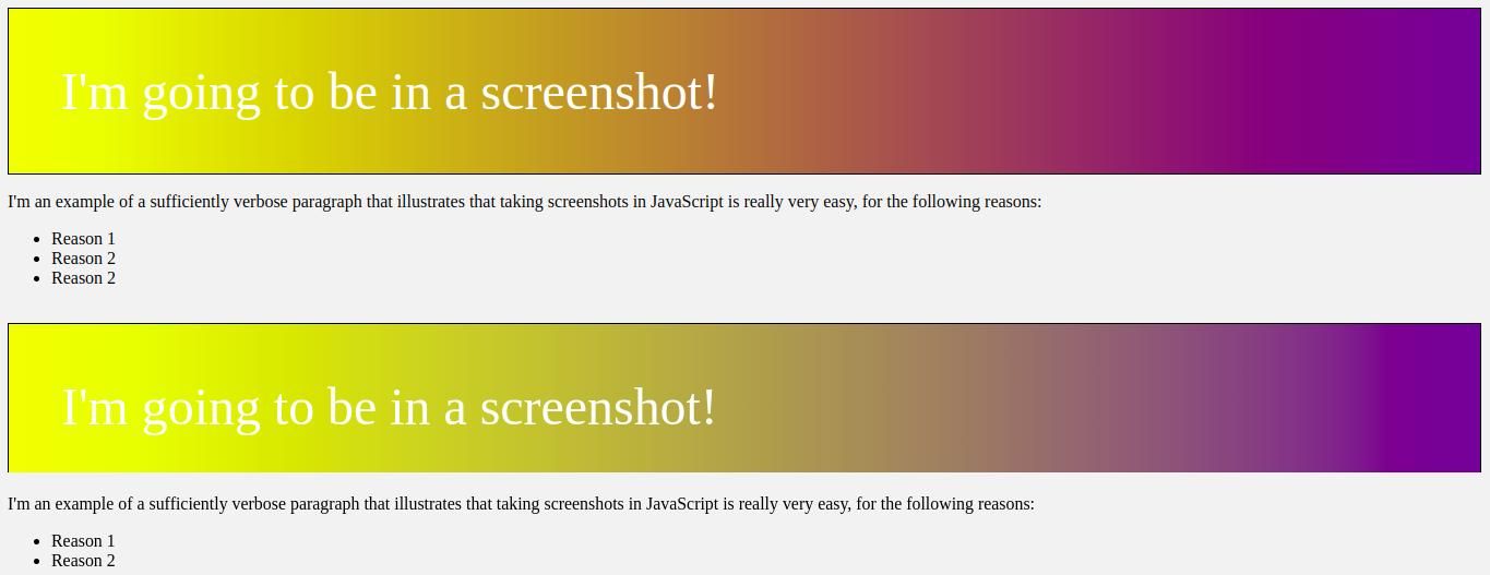 Демонстрационная страница с примером html-to-image