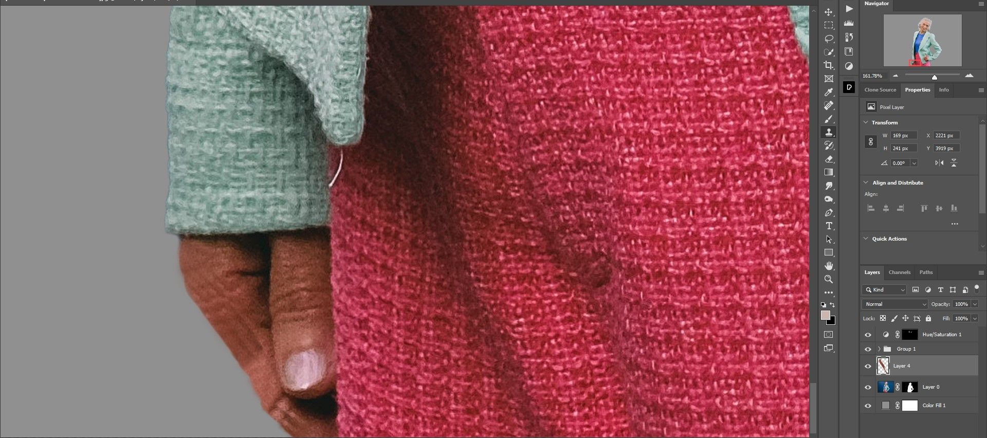 Using the Clone Stamp Tool