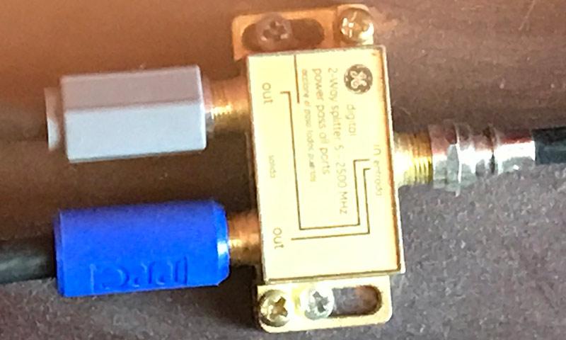 Signal Splitter for OTA Coaxial Cables from Antennae