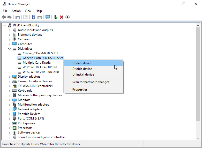 Диспетчер устройств Windows: обновление драйверов для дисковых устройств
