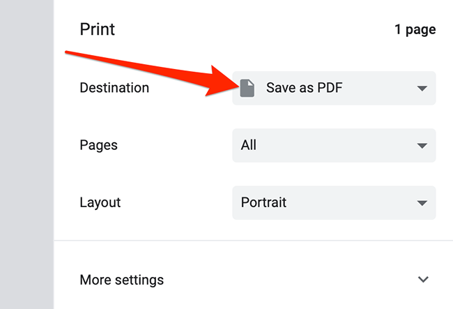 Стандартное окно печати на Mac
