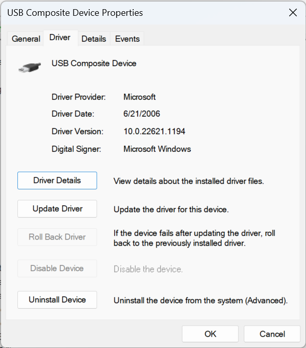 Обновление драйвера устройства