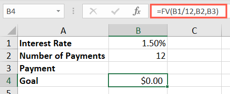 Таблица для расчёта сбережений в Excel