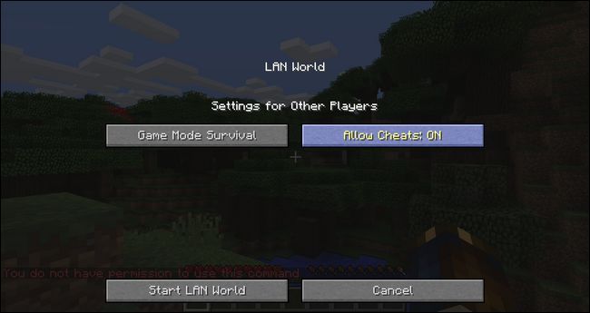 Открытие параметров LAN для включения читов