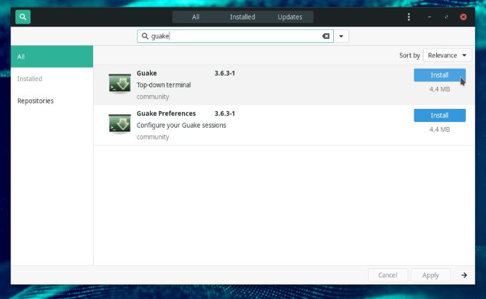 Guake — всплывающая консоль для Linux