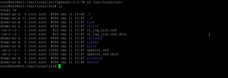 Проверка установки OpenSSL