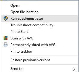 Запуск от имени администратора