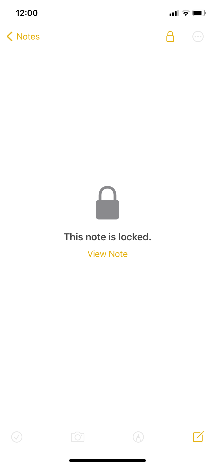 Заблокированная заметка