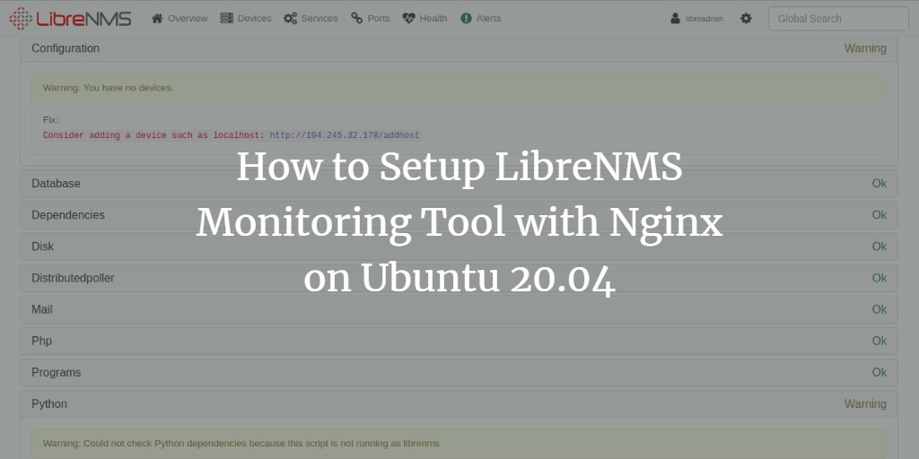 Установка LibreNMS на Ubuntu 20.04