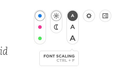 Параметры размера шрифта в режиме презентации Evernote
