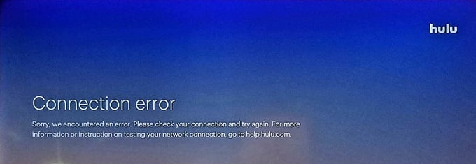 Amazon Fire TV Stick: сообщение об ошибке подключения Hulu
