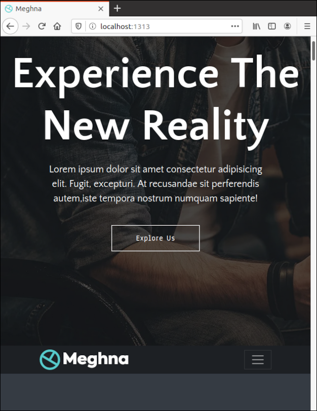 Тема по умолчанию в Firefox, запущенная на localhost:1313