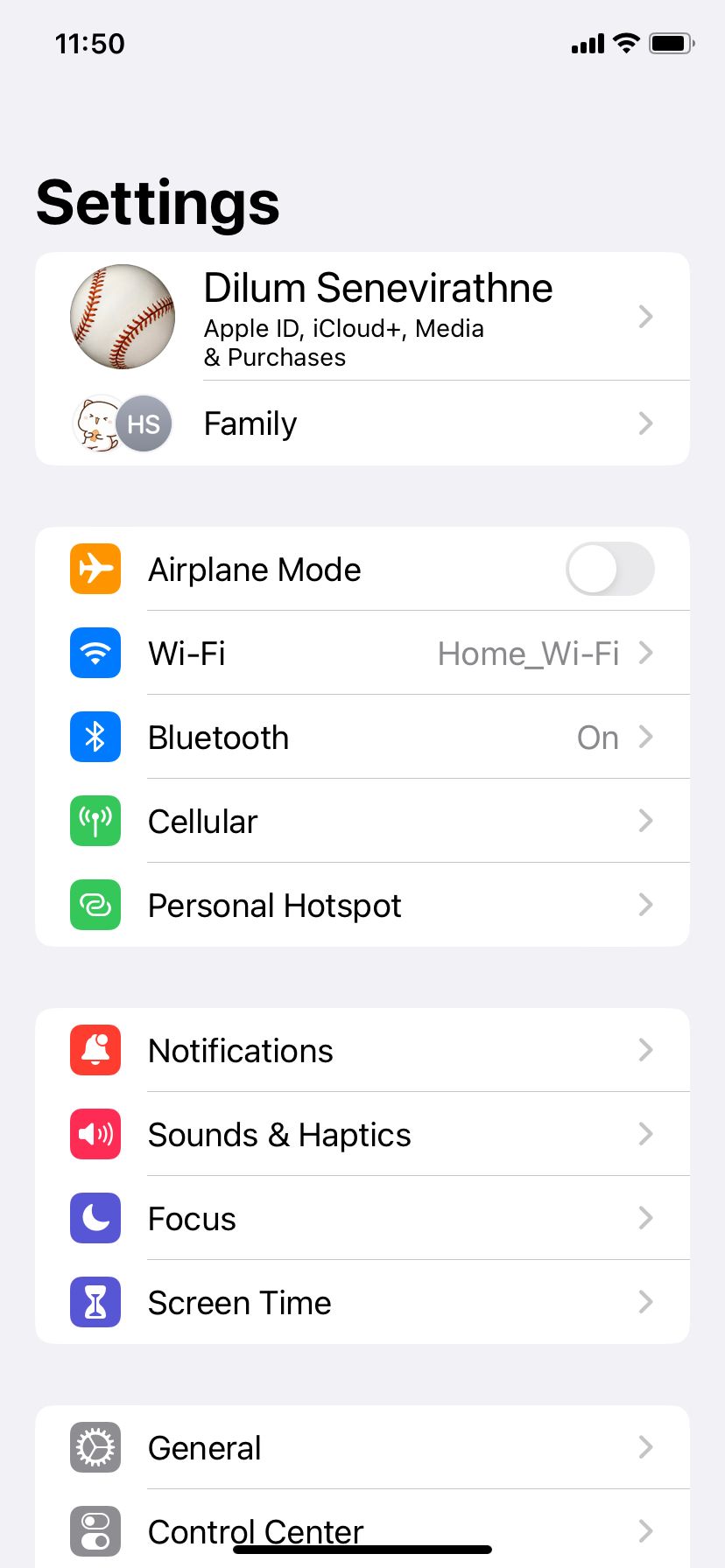 Экран Настроек Wi‑Fi на iPhone