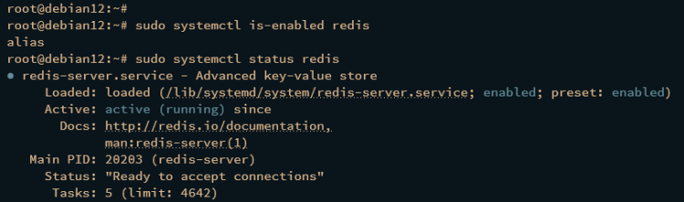 Проверка статуса redis