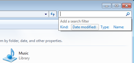 Выпадающий календарь в Windows 7 рядом с строкой поиска