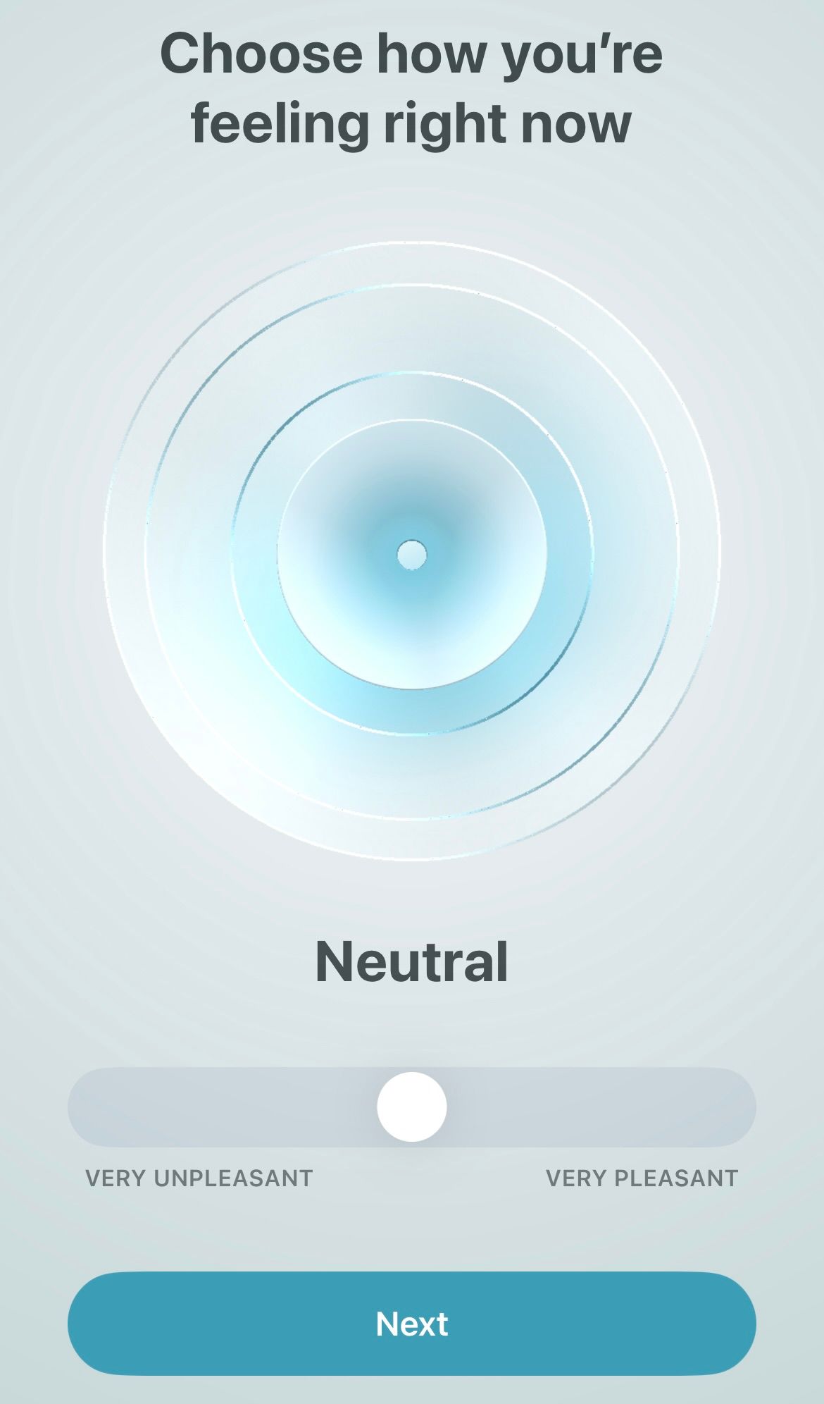 Ползунок для оценки уровня удовольствия или дискомфорта.