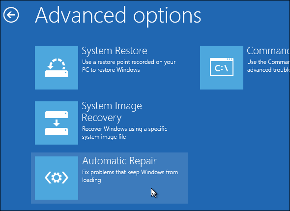 Автоматическое восстановление Windows
