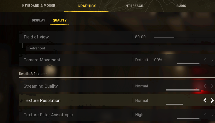 Параметр Texture Resolution