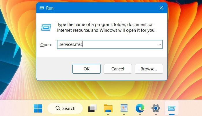 Listado de servicios del sistema mostrando Windows Update entre otros servicios