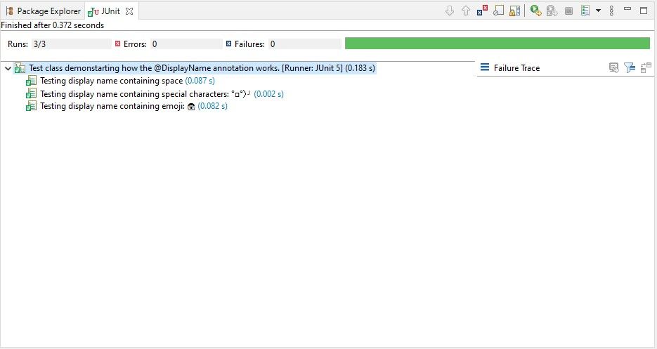 Вывод аннотации @DisplayName в отчёте JUnit
