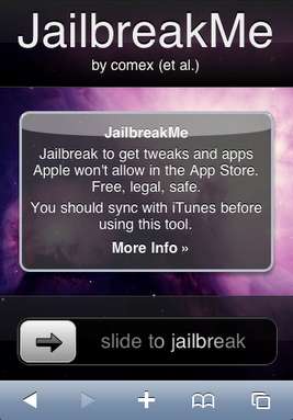 JailbreakMe 2.0 — джейлбрейк iPhone на iOS 4.0.1