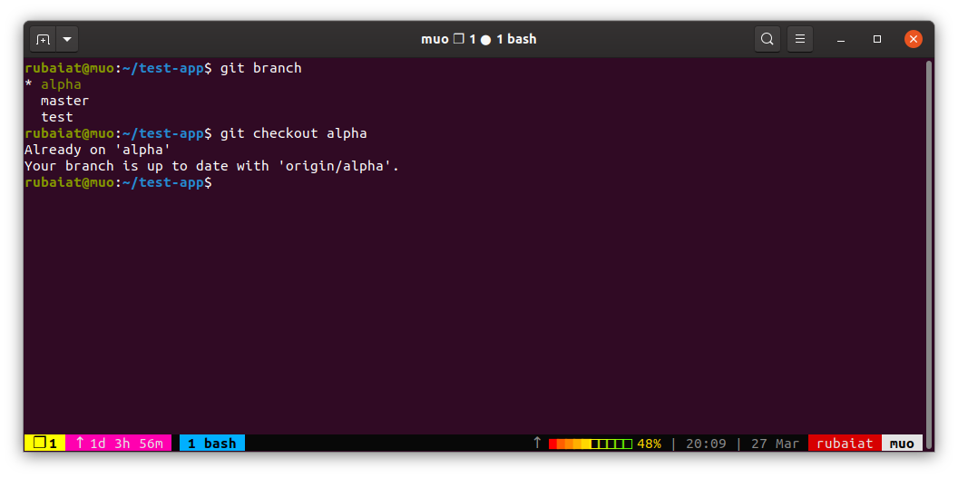 проверка текущей ветки перед переименованием