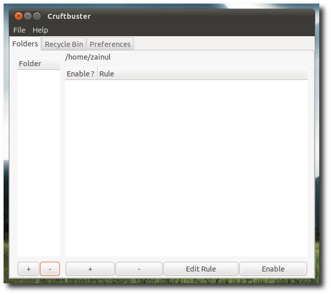 Cruftbuster запущен и виден в системном трее