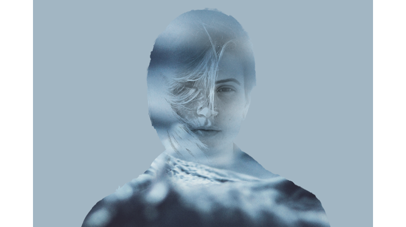 Фоновая заливка и накладываемая копия пейзажа для глубины