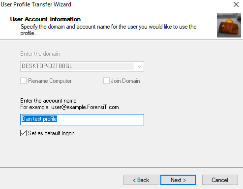 Transwiz разворачивание профиля на новом ПК