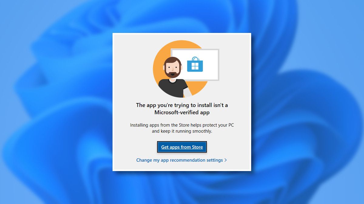 Отключить установку вне Microsoft Store в Windows 11