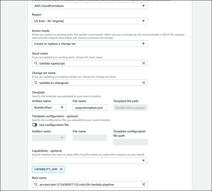 Настройка CloudFormation для Lambda