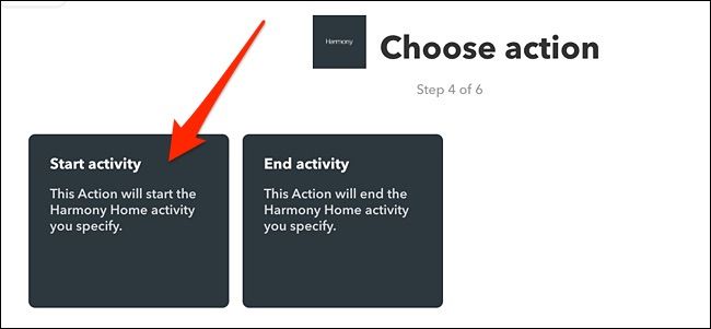 IFTTT — Запуск активности Harmony