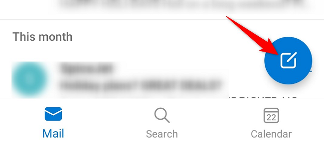 Нажмите «Новое сообщение» в правом нижнем углу
