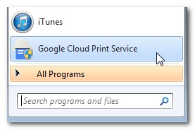Пуск — Google Cloud Print Service
