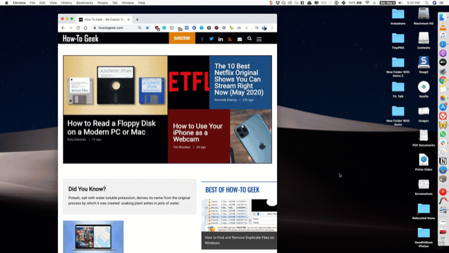 Переключение на другое открытое окно приложения с помощью переключателя