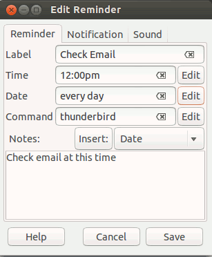 Запуск команды по расписанию в Remindor