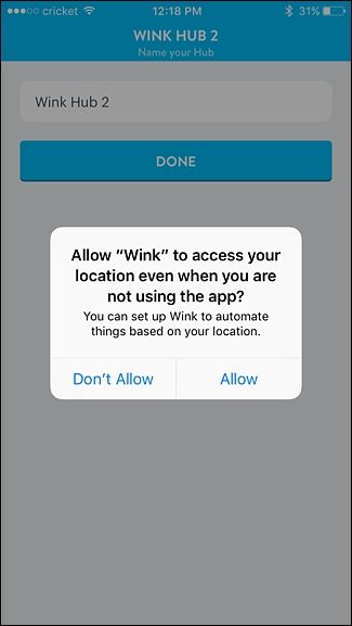 Завершение первичной настройки в приложении