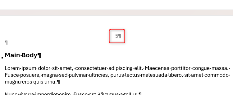 Номер страницы первой страницы введения отображается как арабская цифра 5.